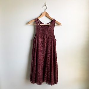 Altar’d State Cranberry Lace Dress